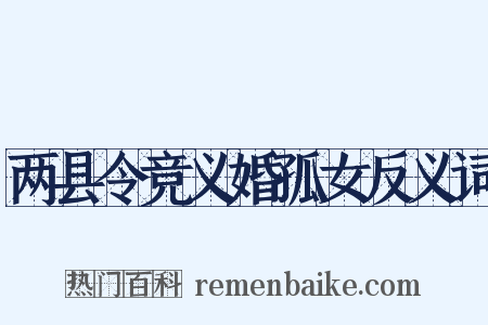 两县令竞义婚孤女反义词是什么意思的图片
